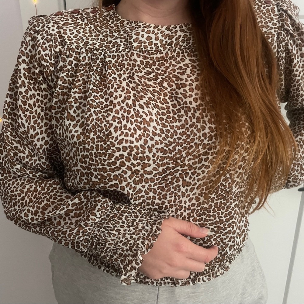 Vintage Cheetah Print Blouse